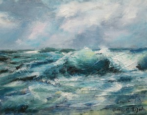 La vague. Huile sur toile