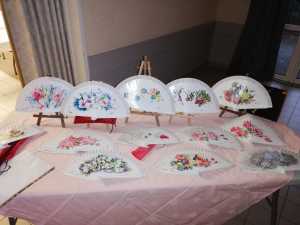 exposition de mes éventails le 25.1.2019. Sainte-Foy